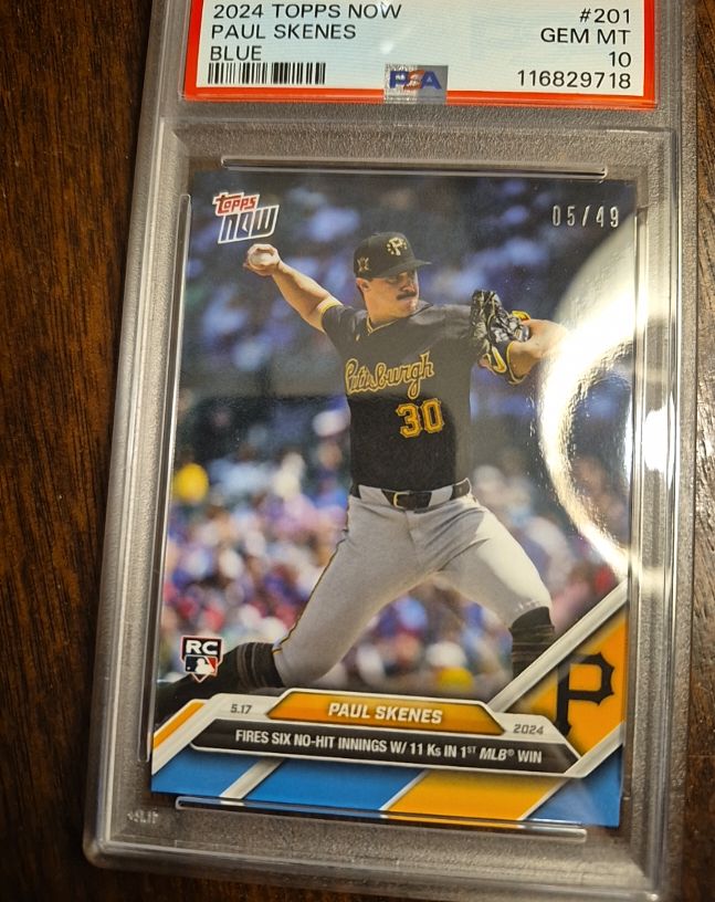 2024 Topps Now #201 Paul Skenes — front