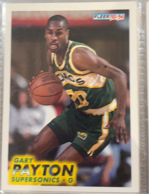 1993-94 Fleer #202 Gary Payton Seattle SuperSonics — front