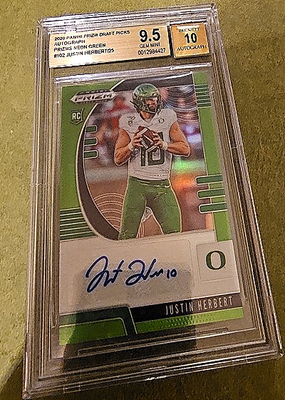 2020 Panini Prizm Draft Picks #102 Justin Herbert — front