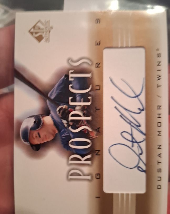 2002 SP Authentic Prospects Signatures #PDM Dustan Mohr — front