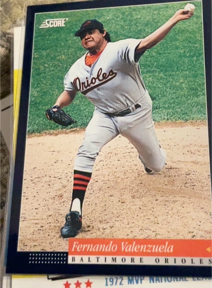 1994 Score #190 Fernando Valenzuela — front