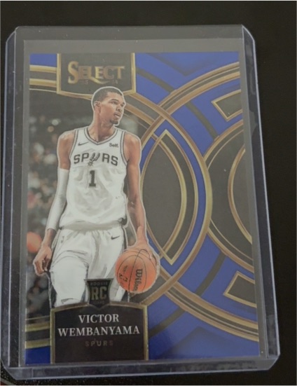 2023-24 Panini Select Premier Level Blue #121 Victor Wembanyama Rookie — front