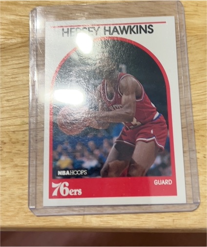 1989-90 NBA Hoops #137 Hersey Hawkins Philadelphia 76ers — front