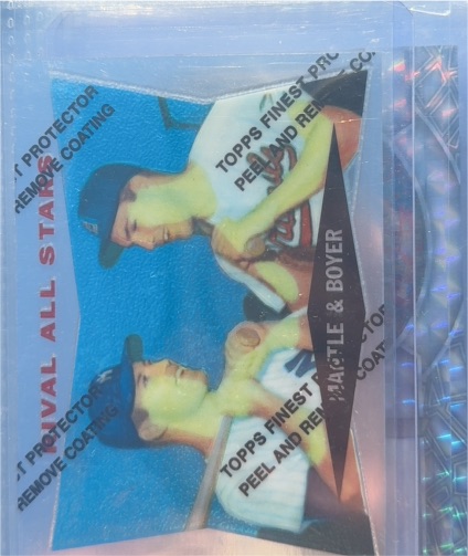 1997 Topps Finest #160 Mickey Mantle & Clint Boyer All-Star Rivals — front