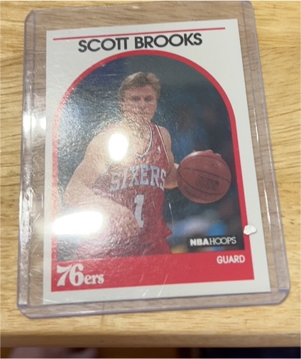 1989 NBA Hoops #34 Scott Brooks — front