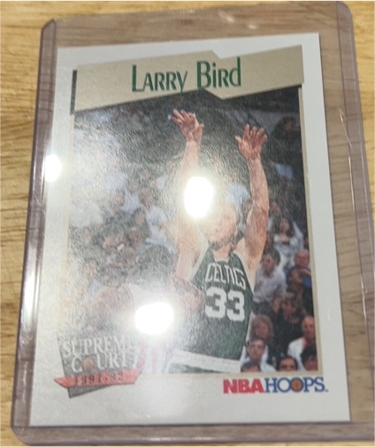 1991-92 NBA Hoops Supreme Court #451 Larry Bird — front