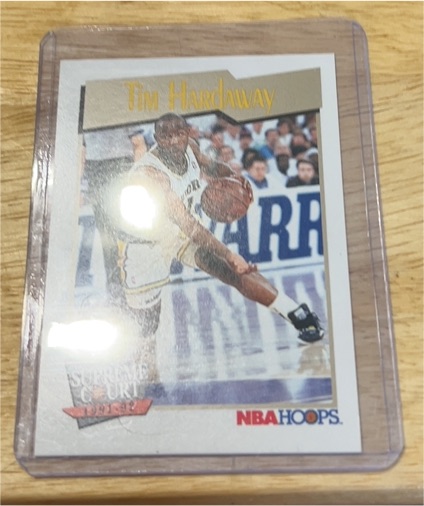 1991-92 NBA Hoops Supreme Court #465 Tim Hardaway — front