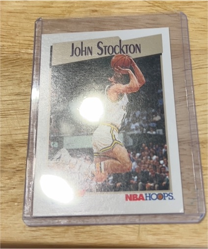 1991-92 NBA Hoops Supreme Court #500 John Stockton — front