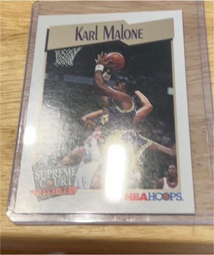 1991-92 NBA Hoops Supreme Court #? Karl Malone — front