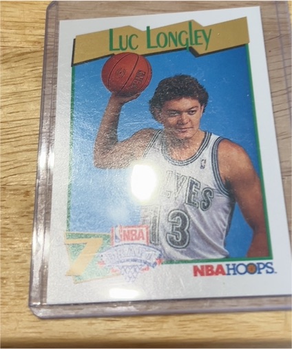 1991-92 NBA Hoops #552 Luc Longley — front