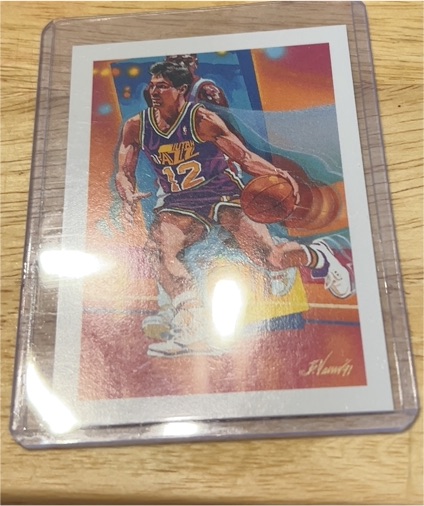 1991-92 Hoops #528 John Stockton Utah Jazz — front