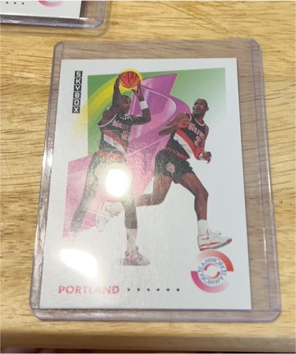 1991-92 SkyBox #480 Clyde Drexler / Terry Porter — front