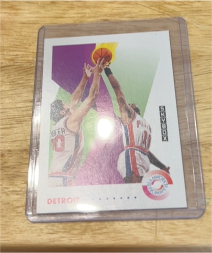 1991-92 SkyBox #466 Isiah Thomas / Bill Laimbeer Detroit Pistons — front