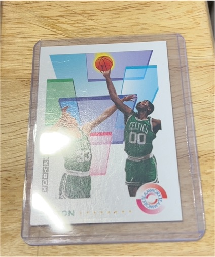 1991-92 SkyBox #460 Larry Bird / Robert Parish — front