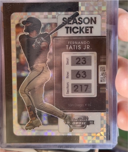 2022 Panini Chronicles Contenders Optic Building Blocks #23 Fernando Tatís Jr. — front