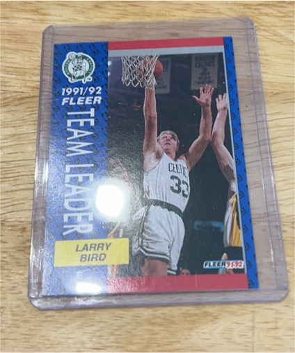 1991-92 Fleer #373 Larry Bird — front
