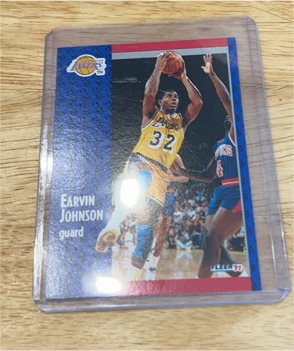 1991-92 Fleer #100 Earvin Johnson — front
