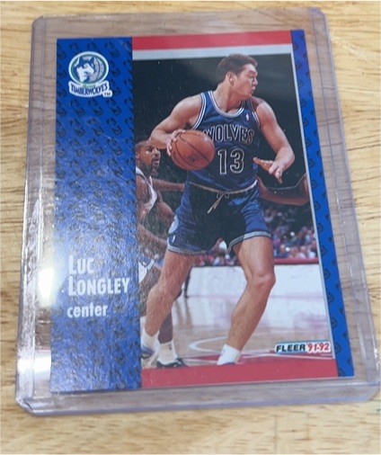 1991-92 Fleer #320 Luc Longley — front