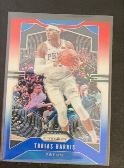 2019-20 Panini Prizm Red White Blue #45 Tobias Harris — front