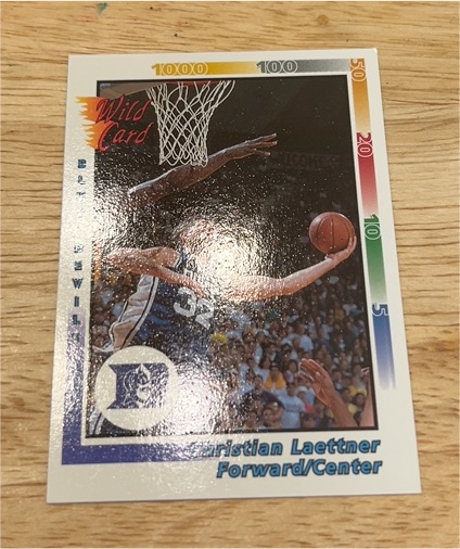 1992 Wild Card NBA Basketball Promo #P-5 Christian Laettner: Duke — front