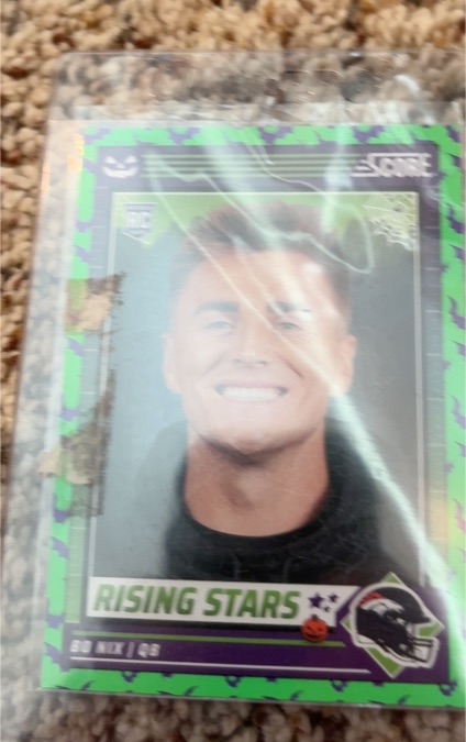 2024 Panini Score-A-Treat #4 Bo Nix Rising Stars Green Bats — front