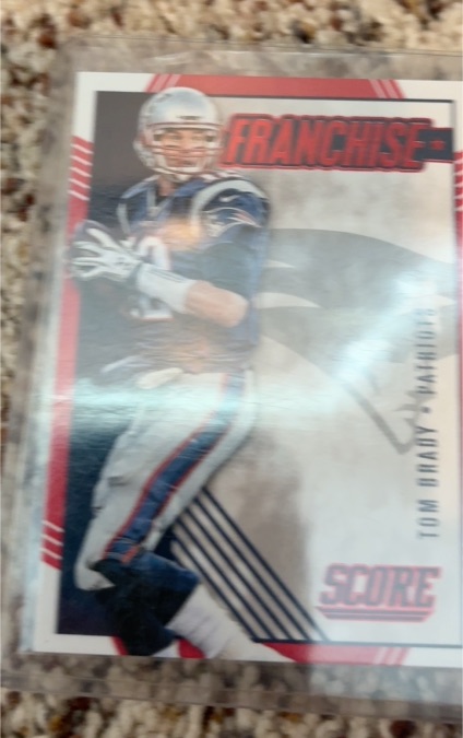 2016 Panini Score #3 Tom Brady Franchise Red New England Patriots — front