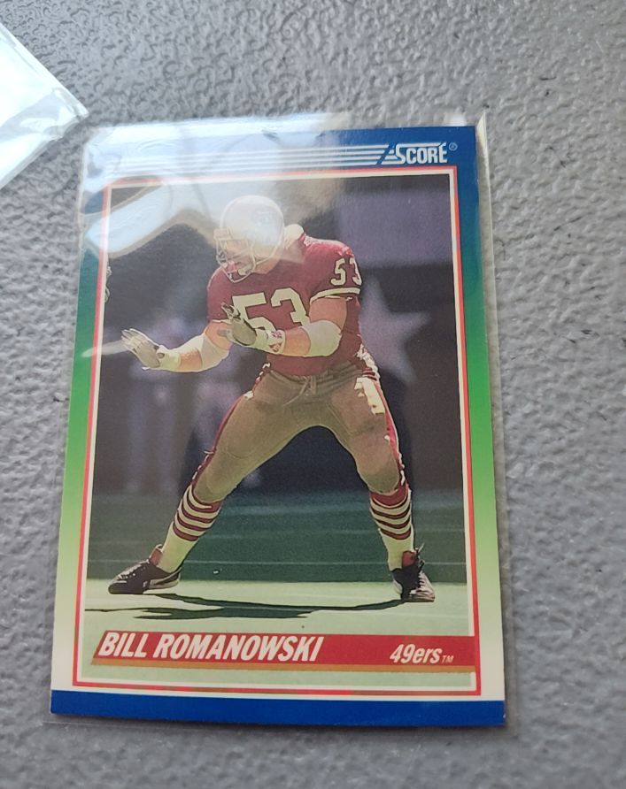 1990 Score #408 Bill Romanowski — front