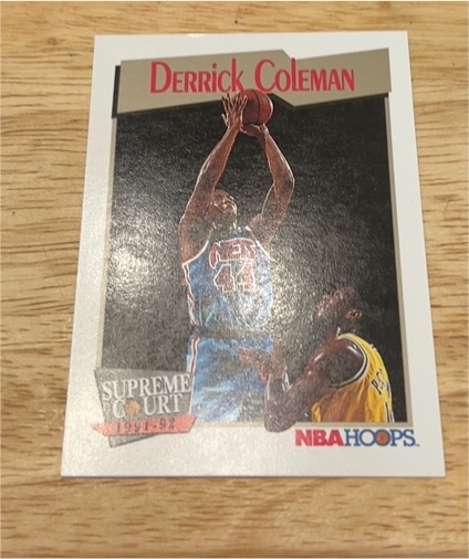 1991-92 NBA Hoops #455 Derrick Coleman Supreme Court — front
