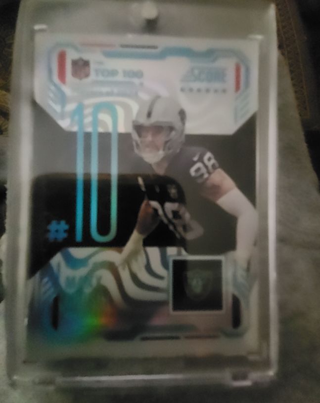2025 Panini Score Top 100 Players #10 Las Vegas Raiders Player — front
