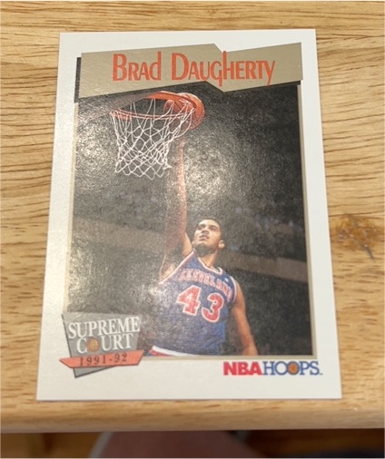 1991-92 NBA Hoops #457 Brad Daugherty Supreme Court — front
