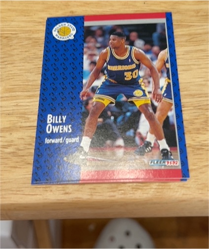 1991-92 Fleer #288 Billy Owens — front