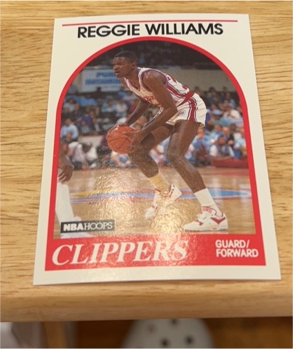 1989 NBA Hoops #128 Reggie Williams — front
