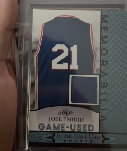 2024 Leaf In The Game Used #GUM-66 Joel Embiid — front