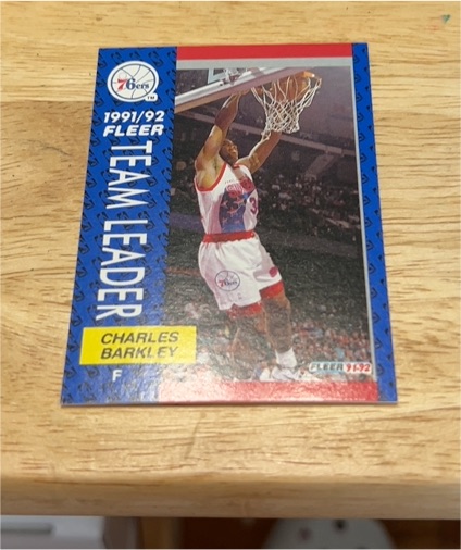 1991-92 Fleer #391 Charles Barkley Team Leader Philadelphia 76ers — front