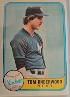 1981 Fleer #97 Tom Underwood New York Yankees — front