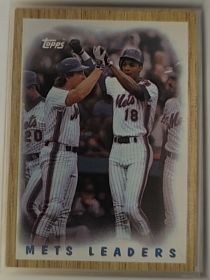 1987 Topps #331 Mets Leaders Gary Carter Darryl Strawberry — front