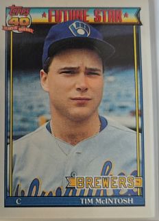 1991 Topps #561 Tim McIntosh Milwaukee Brewers — front