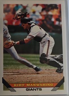 1993 Topps #337 Kirt Manwaring — front