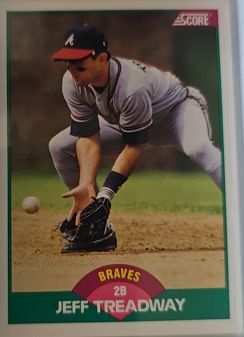 1989 Score Rookie & Traded #18T Jeff Treadway — front