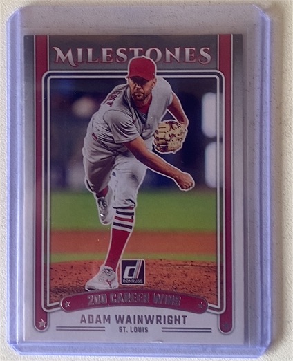2025 Donruss Milestones #12 Adam Wainwright — front