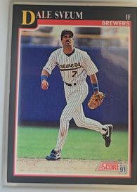 1991 Score #814 Dale Sveum — front