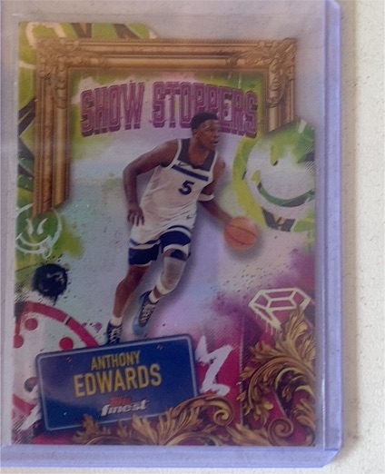 2024-25 Topps Finest #S-5 Anthony Edwards Show Stoppers — front