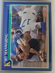 1991 Score #101 Kirt Manwaring — front