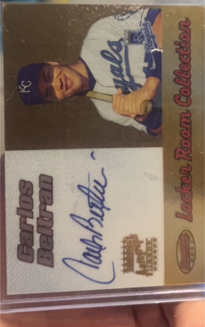 2000 Bowman's Best Locker Room Collection Autographs #LRCA12 Carlos Beltran — front