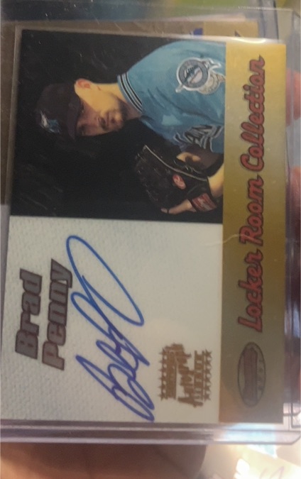 2000 Bowman's Best Locker Room Collection Autographs #LRCA13 Brad Penny — front