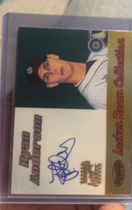 2000 Bowman's Best Locker Room Collection Autographs #LRCA16 Ryan Anderson — front