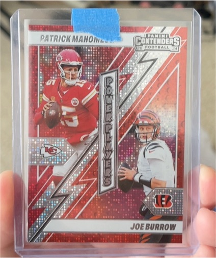 2024 Panini Contenders #1 Patrick Mahomes & Joe Burrow Power Players — front