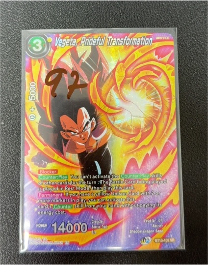 2022 Dragon Ball Super BT10-105 Vegeta, Prideful Transformation — front