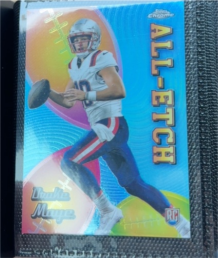 2024 Topps Chrome #CAE-DM Drake Maye All-Etch Rookie — front