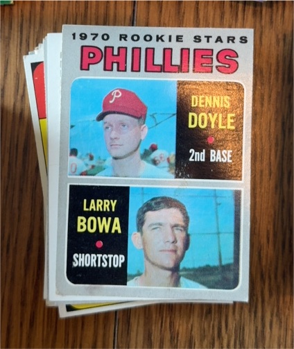 1970 Topps #539 Phillies Rookie Stars Dennis Doyle / Larry Bowa — front